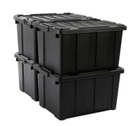Iris Ohyama 4 Cajas de Organización de Alta Resistencia, 68L, Rojo, Grande, Duradero, Apilable, para Garaje, Estantes, Mudanza, Plástico, Utilidad, Herramientas, DDSKT-700