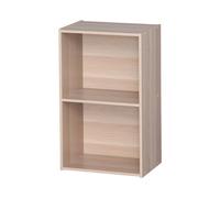 Iris Ohyama, Armadietto, Libreria, Armadietto con 2 Ripiani, Grande Capacità, Multifunzionale, Robusto Ufficio, Camera da Letto, Soggiorno - Rack Base per Ufficio CX-2FN - Marrone Chiaro
