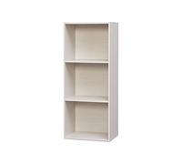 Iris Ohyama, Armadietto, Libreria, Armadietto con 3 Ripiani, Grande Capacità, Multifunzionale, Solido, Ufficio, Camera da Letto, Soggiorno - Office Basic Rack CX-3FN - Rovere Bianco