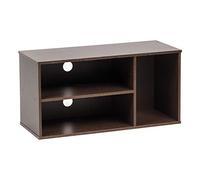 Iris Ohyama, Armario de televisión para Pantalla de hasta 43 Pulgadas, Mesa de Estar, 3 estantes, Salida de Cable, Moderno, Escritorio, Sala, salón - módulo de Plataforma MDB - 3s - Marron