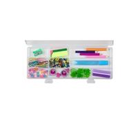 Iris Ohyama Aufbewahrungsbox aus transparentem Kunststoff, 10 herausnehmbare Fächer, Clear Case CC-270 - 26,4 x 10,8 x 2,2 cm
