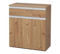 Iris Ohyama - Bandeja de clasificación con 3 Compartimentos, 45 L, diseño de Madera con cajones, marrón Claro, para Cocina, Oficina, baño, 70,5 x 35,5 x 81,6 cm, PKT-8670