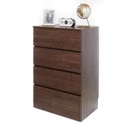 Iris Ohyama, Cajonera de Madera/Cajonera con guía 4 cajones, Diseño, Moderno, Oficina, Casa - Wooden Chest - WCH-590 - Marrón