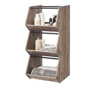 Iris Ohyama, Estante, Caja de Almacenamiento de Madera, Muebles Extra, 1 Puerta Plegable, escalable, sólida, Cocina, Dormitorio, salón - Estante de Muebles básicos - IWB - 400 - Marron centr é