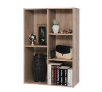 Iris Ohyama Estantería de Cubos de 5 Compartimentos,60cm Ancho, Marrón Ceniza, Exposición, Modular, Almacenamiento, para Sala de Estar, Habitación, Oficina, Librería, Montaje Fácil, CX-23C