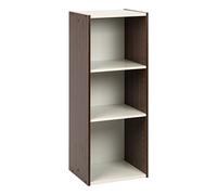Iris Ohyama Estantería Espacio Ahorrador de 3 Niveles Extra Ancho, Marrón Ajustable, Multiuso, Modular, para Sala, Oficina, Habitación, Organizadora, Librería, Montaje Fácil, UB-9035