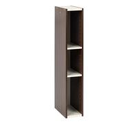 Iris Ohyama Estantería Espacio Ahorrador de 3 Niveles Extra Delgado, Marrón Ajustable, Multiuso, Modular, para Sala, Oficina, Habitación, Organizadora, Librería, Montaje Fácil, UB-9015