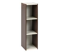 Iris Ohyama Estantería Espacio Ahorrador de 3 Niveles, Marrón Ajustable, Multiuso, Modular, para Sala de Estar, Oficina, Habitación, Organizadora, Librería, Montaje Fácil, UB-9025