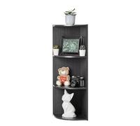 Iris Ohyama Estantería Esquinera de 3 Niveles, Negro, Exposición, Modular, Almacenamiento, para Sala de Estar, Habitación, Oficina, Espacio Ahorrado, Librería, Montaje Fácil, CX-3C