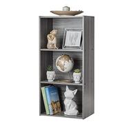 Iris Ohyama Estantería Moderna de Madera de 3 Niveles, 40cm Ancho, Gris, Exposición, Modular, Almacenamiento, para Sala de Estar, Habitación, Oficina, Espacio Ahorrado, Librería, Montaje Fácil, CX-3