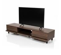 Iris Ohyama, gabinete de televisión, Soporte de televisión para Pantalla de hasta 65 Pulgadas, 4 estantes, Socket de Cable, contemporáneo, Sala, Salón - TV Cabinet BAB - 150A - Marron