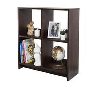 Iris Ohyama, Librería cubo / Estante abierto de madera / Mueble con 4 estantes / Estante abierto de madera, Modular, Diseño, Oficina, salón, escuela, biblioteca. - Wood Open Shelf - WOS-4 - Marrón