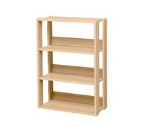 Iris Ohyama, Librería, Estantería en 4 Niveles, Estantes Ajustables Cada 14 cm, Establo, Industrial, Lavadero, Sala de Estar, Pasillo, Dormitorio, Oficina, OWR-600, Marrón Claro