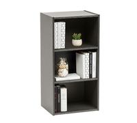 Iris Ohyama, Librería Mediana de 3 Niveles/estantería de Madera/estantería de Cubo/Armario de Libros/Armario con estantes, Diseño,Modular, Oficina, Casa - Module Shelf - MDB-3 - Roble Gris