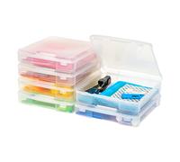 Iris Ohyama, maletín de almacenamiento de papel, juego de 6, SBC-350E | Transparente, portátil, apilable, plástico, para papel, documentos, suministros creativos, sin BPA
