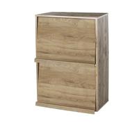 Iris Ohyama, mobiliario, Biblioteca, Estante de Almacenamiento, 2 Puertas Plegables, diseño, sólido, Moderno, Multi-Uso, Escritorio, habitación, salón - Flap Rack Chr - 2 - Marron centr é