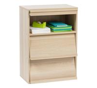 Iris Ohyama, mobiliario, biblioteca, estante de almacenamiento, 3 puertas plegables, diseño, sólido, moderno, multi-uso, escritorio, habitación, salón - Flap Rack Chr - 3 - Marron Clair