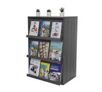 Iris Ohyama, mobiliario, Biblioteca, Estante de Almacenamiento, 3 Puertas Plegables, diseño, sólido, Moderno, Multi-Uso, Escritorio, habitación, salón - Flap Rack Chr - 3 - Gris Oak