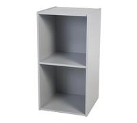 Iris Ohyama, Mueble multifuncional / Mobiliario infantil de madera / Estantería para juguetes y libros / Armario infantil, Diseño,Modular, Casa, escuela - Kids cube shelf - KCX-2 - Gris