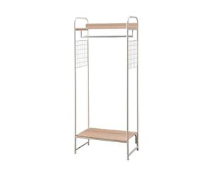 Iris Ohyama Perchero metálico, de Pie, Blanco, Diseño Moderno, Marco Resistente, Antideslizante, para Dormitorio, Estudio, Armario, Ropa y zapatos, Rejilla de Secado, Montaje fácil, PI-B4