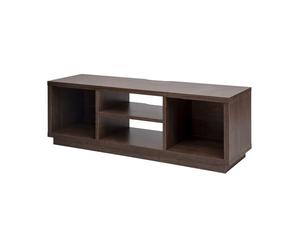Iris Ohyama, Soporte de TV / Mueble de TV / Soporte de TV con estantes abiertos / Soporte de TV para TV de 55 pulgadas, Madera maciza, Oficina, Casa - TV Cabinet Standard - OTS-125S - Marrón