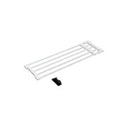 Iris Ohyama, Tendedero en Pared telescópico sin taladrar, 5 barras, 75 - 120 cm, sin perforación, baño, vestidor - Telescopic Storage Rack H-J-NST75 - Blanco
