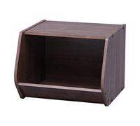 Iris Ohyama, Unidad de Almacenamiento/Estante de Almacenamiento/Módulo Lateral/Unidad de Almacenamiento pequeña, Diseño Moderno, Oficina, Casa, Pasillo - Stack Box - STB-400 - Marrón
