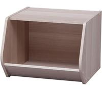 Iris Ohyama, Unidad de Almacenamiento/Estante de Almacenamiento/Módulo Lateral/Unidad de Almacenamiento pequeña, Diseño Moderno, Oficina, Casa, Pasillo - Stack Box - STB-400 - Marrón Claro