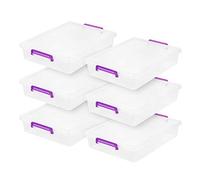 IRIS USA - Contenedores de almacenamiento de plástico con tapas, 6 cuartos de galón, organizadores de manualidades y almacenamiento, organizador de suministros de arte, organizador de artes y