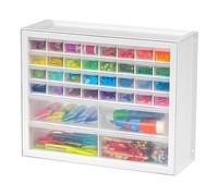 IRIS USA - Organizador de tornillos, organizador de almacenamiento de hardware, gabinete de piezas de 36 cajones, almacenamiento de cajones de plástico para manualidades, piezas pequeñas, tuercas y