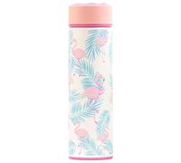 Irisana - Botella para Infusiones con Filtro - 500 ml - Rosa y Flamenco - 7,5 x 7,5 x 25 cm - Termo Ideal Infusión o Mate - Tapa y Filtro - Modelo Bbo