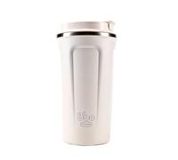 Irisana - Termo de Café - 450 ml - Blanco - 9,5 x 9,5 x 18 cm - Acero Inoxidable 304 - Taza Original para Regalar - Vaso para Llevar Bebidas Calientes