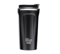 Irisana - Termo de Café - 450 ml - Negro - 9,5 x 9,5 x 18 cm - Acero Inoxidable 304 - Taza Original Ideal Regalar - Vaso para Llevar Bebidas Calientes