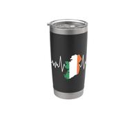 Irlanda, Latido Del Corazón, Bandera Mapa Vaso térmico de acero inoxidable de doble pared