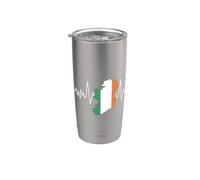 Irlanda, Latido Del Corazón, Bandera Mapa Vaso térmico de acero inoxidable de doble pared