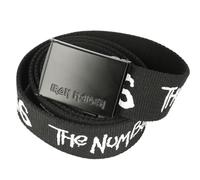 Iron Maiden Logo Unisex Cinturón Negro 100% poliéster