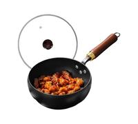 Iron Pot - Sartén antiadherente, hierro fundido sin revestimiento, utensilios de cocina multiusos para hornear, a fuego lento, sartén segura para horno para cocina del hogar, picnic al aire libre