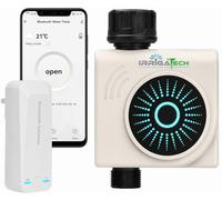 IRRIGATECH Temporizador de Riego Inteligente WiFi y Bluetooth con Gateway, 1 Zona, Programador Automático para Grifo, Control App, Compatible Alexa y Google, Rain Delay.