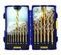 Irwin 10503991 - Juego de Brocas con Recubrimiento de Titanio (de Acero rápido, 15 Unidades)