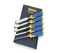 Irwin – Juego de cinceles para madera, bisel acero S500, medidas 6, 10, 13