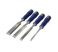 Irwin Marples M444 Borde Biselado Cincel Azul Chip Mango Set, 4 Piezas MAR444S4