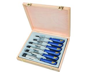 IRWIN TM444S6 - Formón M444, juego 6 uds - 6, 10, 13, 19, 25, 32 mm en caja de madera