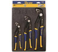 IRWIN Vise-Grip GrooveLock - Juego de alicates con mandíbula en V, 3 piezas (2078710)