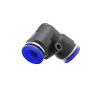 ISCBAFYX 10PCS PV Grado Codo Neumático Montaje rápido Plástico Manguera de Aire Tubería Empuje en Conector de Agua (PV-6,10 PCS)
