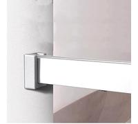 ISCBAFYX Barra para Ropa para Armario de Servicio Pesado con Soporte Medio Barra de Metal para Armario Soporte para Estante Soporte para Abrigos Riel para Colgar Montado en la Pared Plata 165 cm