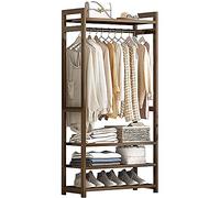 ISCBAFYX BC Rack con Compartimentos Perchero Independiente y estantes de Almacenamiento para Dormitorio y Entrada Organizador para Perchas de Ropa Solución portátil y Que Ahorra Espacio