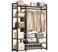 ISCBAFYX BC Rack con Compartimentos Perchero Independiente y estantes de Almacenamiento para Dormitorio y Entrada Organizador para Perchas de Ropa Portátil y Que Ahorra Espacio