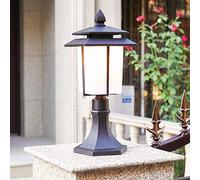 ISCBAFYX Lámpara de Pedestal Impermeable al Aire Libre Ip54 Pantalla acrílica Luz de césped Lámpara de Poste de jardín Industrial Luz de Columna Lámpara de Pilar de Poste de Aluminio E27 Luz de Mesa