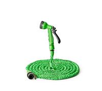 ISCBAFYX Manguera de jardín expandible mágica Mangueras de plástico de Agua Flexibles Tubería con Pistola rociadora para regar el Lavado de Autos Compacto y portátil (Verde, 100 pies-30 m)