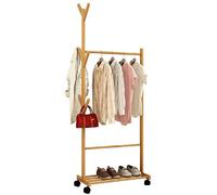 ISCBAFYX Perchero De Madera De Bambú - Elegante Soporte para Almacenamiento De Zapatos para Sombreros, para Uso En Interiores - Organizador De Perchas Multifuncional Estable Y No Deformable